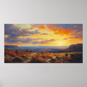 Poster Sunset Pacífico no Outono Plateia de Belas Artes