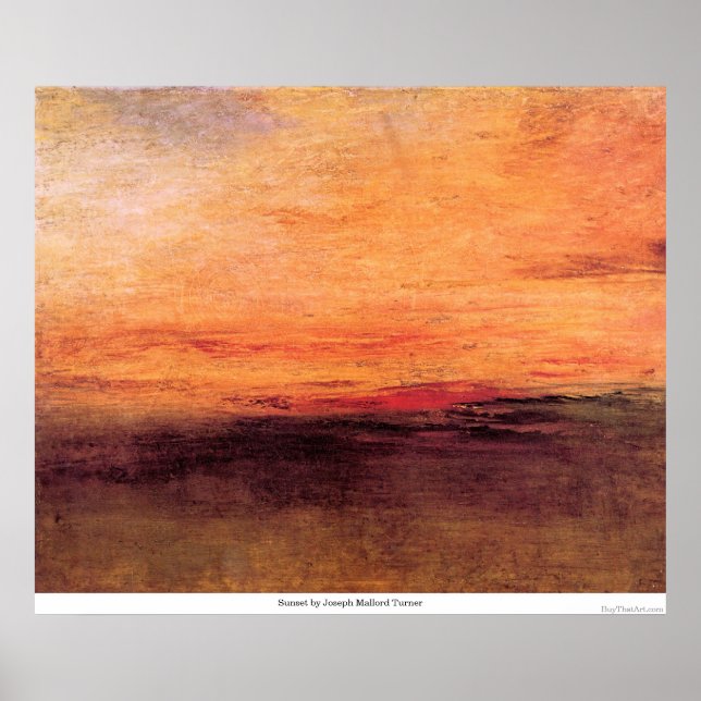 Póster Sunset por Joseph Mallord Turner (Frente)
