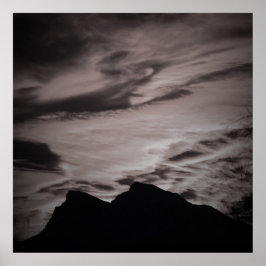 Poster Sunset Preto e Branco