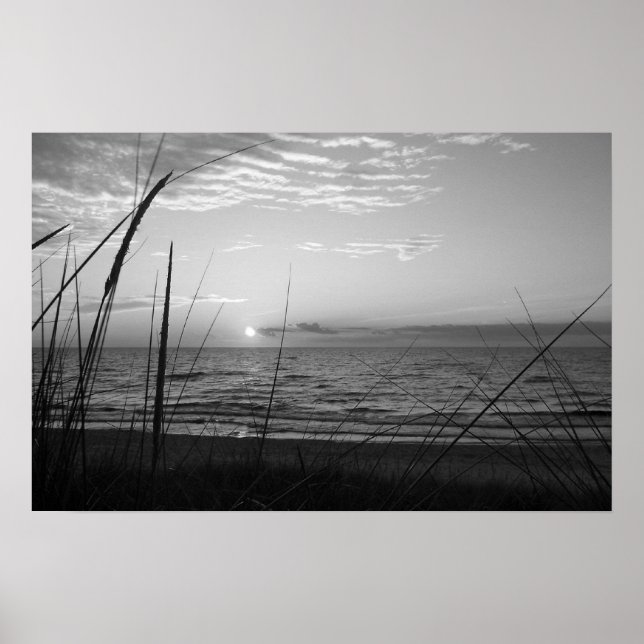 Poster Sunset preto-e-branco (Frente)