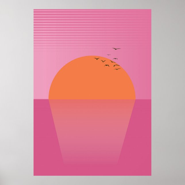 Poster Sunset Retroativo (Frente)