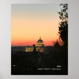 Poster Sunset - Rua. Basilica de Peter