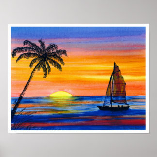 Poster Sunset Sail