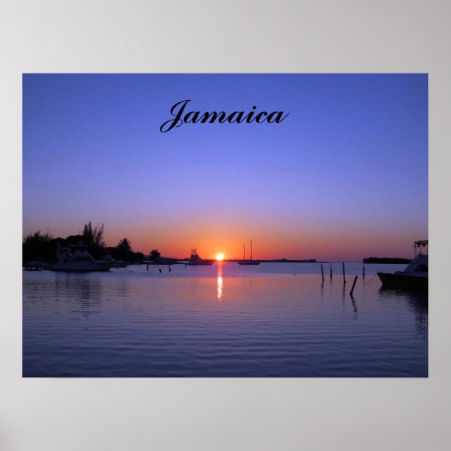 POSTER SUNSET SOBRE JAMAICA (Frente)