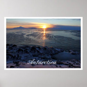 Póster Sunset sobre McMurdo Sound, Antártica