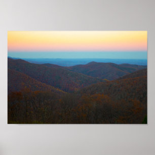 Póster Sunset sobre Shenandoah National Park, Virginia