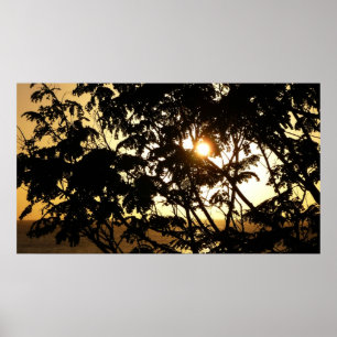 Poster Sunset Through Tres I Fotografia Tropical