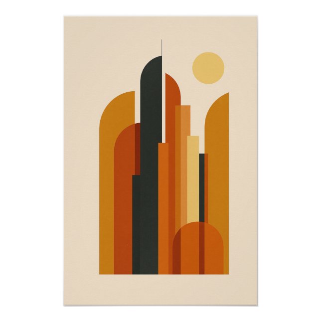 Póster Sunset Tower – Ville Stylisée  (Frente)