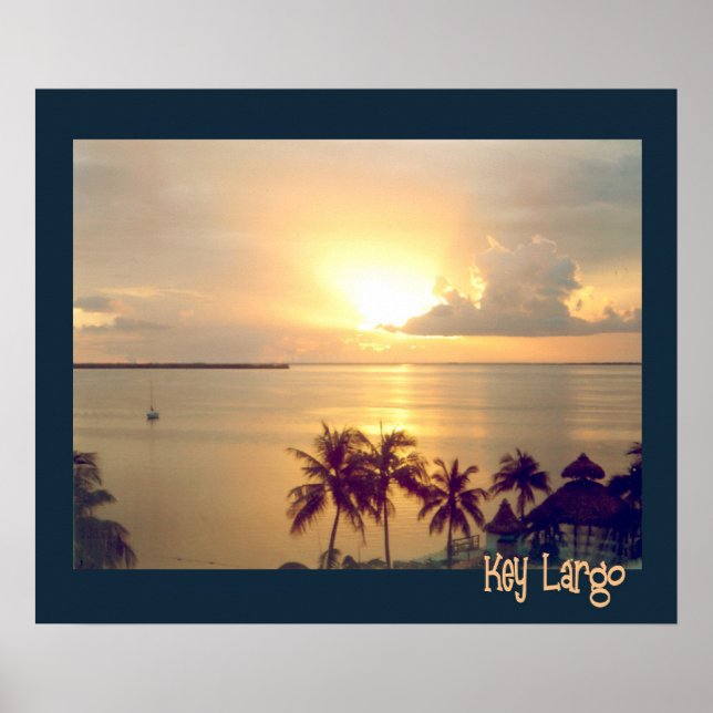 Poster Sunset tropical (Frente)