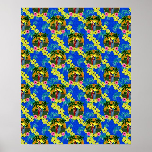 Póster Sunset tropical (Frente)