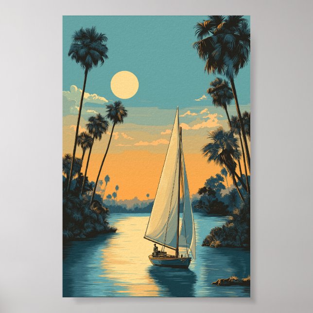 Poster Sunset Tropical - Lagoa de Palma (Frente)