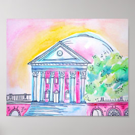 Poster Sunset UVA Rotunda