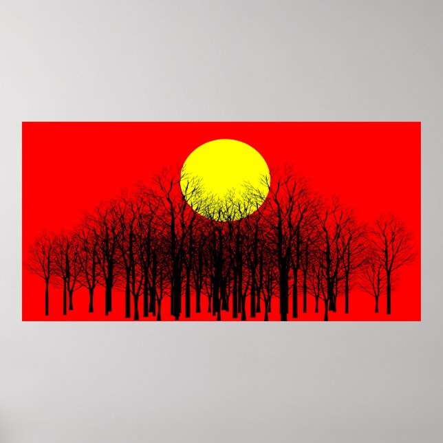 Poster Sunset Vermelho (Frente)