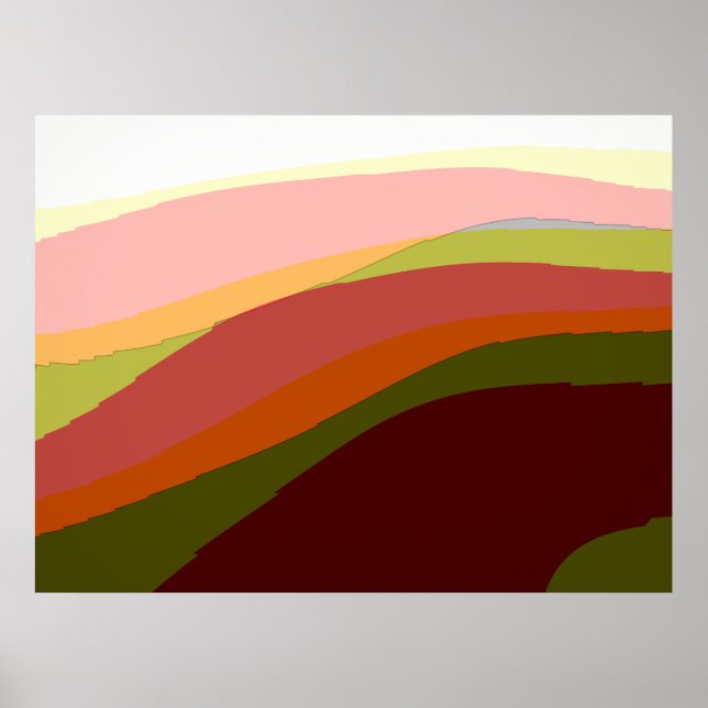 Poster Sunset Vibes Abstrato Art 206 (Frente)