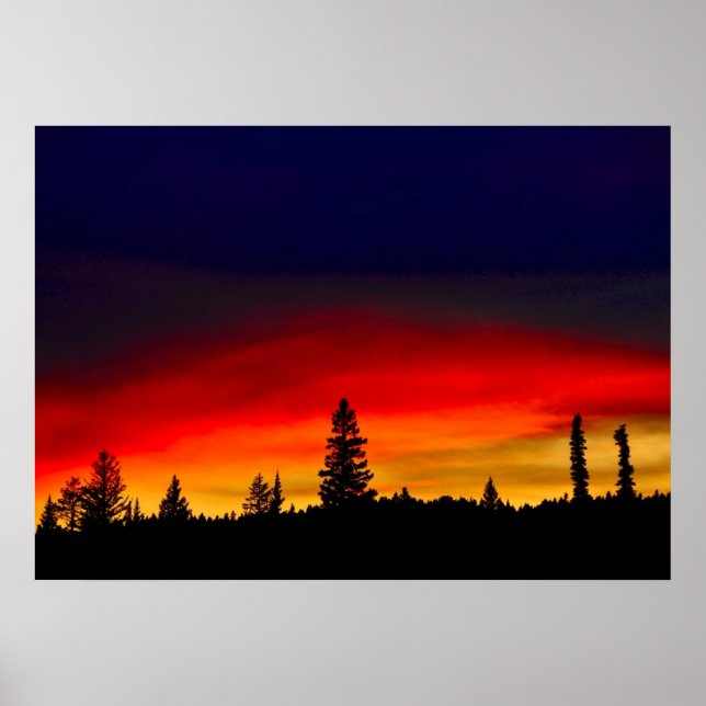 Poster Sunset Yellowstone (Frente)
