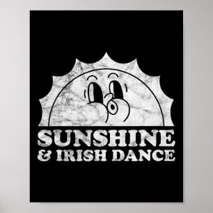Poster Sunshine E Irish Dance Retro Vintage Sun Irish D