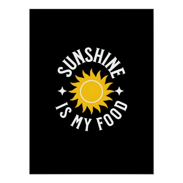 PÓSTER SUNSHINE É MINHA COMIDA (Frente)