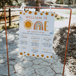 Poster Sunshine e primeiro aniversario Arco-Íris - Consel