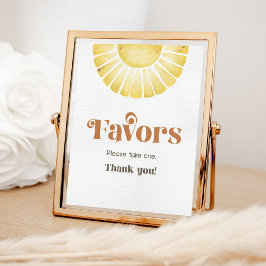 Poster Sunshine Favorece Boho Retro Sun Party Sinal