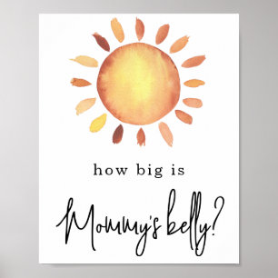 Poster Sunshine Quão grande é a barriga de Mamãe