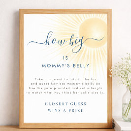 Poster Sunshine Shower How Many Big Is Mommy's Belly Sign
