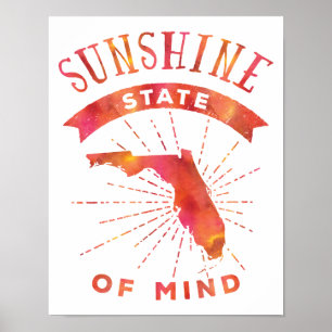 Poster Sunshine state da mente Florida