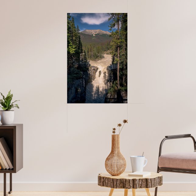 Poster Sunwapta Falls, Fotografia em Cascata (Sala de Estar 3)