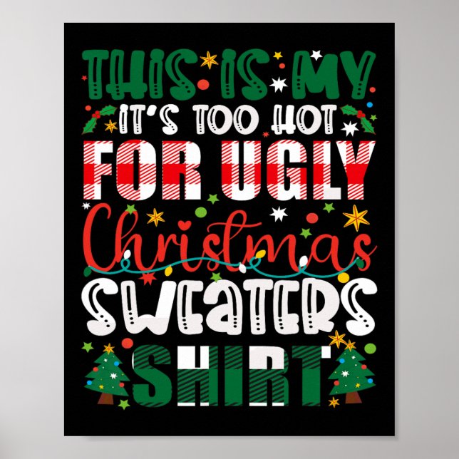 Poster Suores De Natal Muito Feios E Engraçados Homens De (Frente)