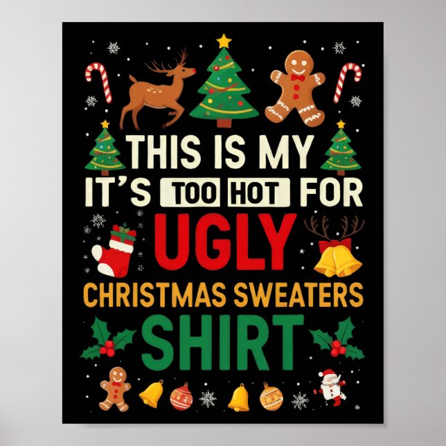 Poster Suores De Natal Muito Feios E Engraçados Homens De (Frente)