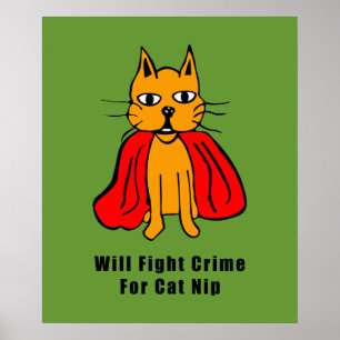 Póster Super Cat Luta Contra Criminalidade para Apanhar (