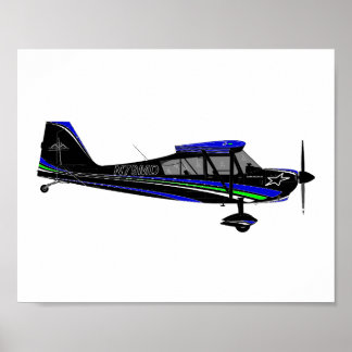 Poster Super Decathlon com Esquema de Pintura Negra despo