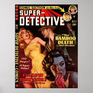 Poster Super Detetive nº 2 de maio de 1950 Arte Legal