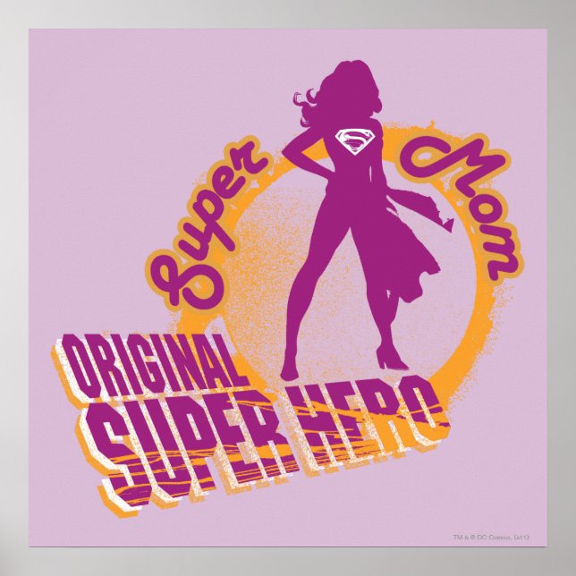 Poster Super Hero Original da Super Mãe (Frente)