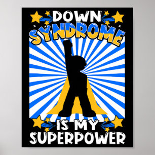 Poster Super Herói Abaixo Síndrome de Sensibilização Supe