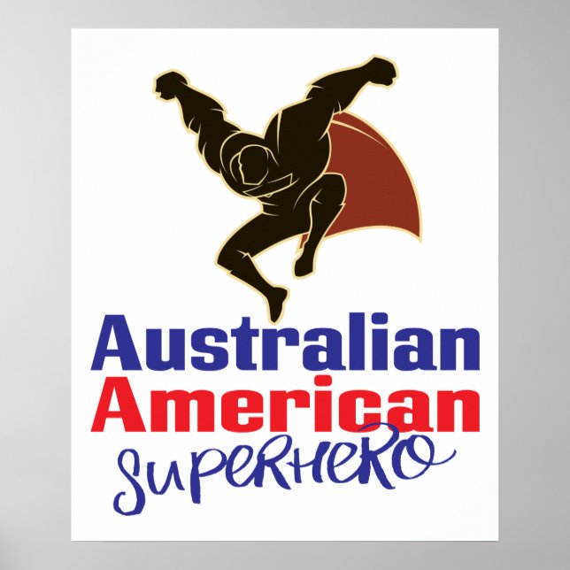Poster Super-herói Americano (Frente)