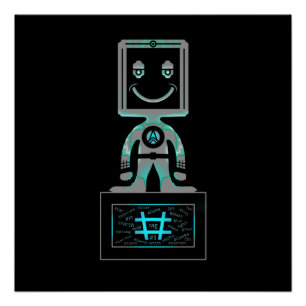 Póster Super-herói da marca Hash