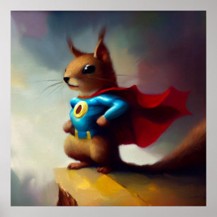 Poster Super-herói de esquilo