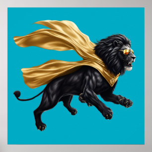 Poster Super-herói do Leão Negro