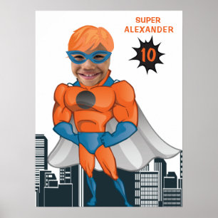 Poster Super Herói Muscle Man Orange Greatest Divertiment