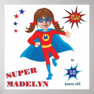 Poster Super-herói Sensacional Birthday Fantástico