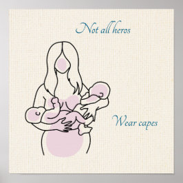 Poster Super-herói Twin Mãe