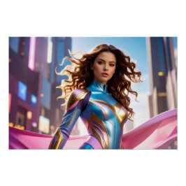 PÓSTER SUPER-HEROÍNA - FANTASIA CIENTÍFICA