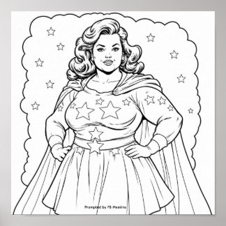 Poster Super-heroína Patriótica