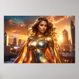 POSTER SUPER-HEROÍNA - SUPER-HEROÍNA FEMININA