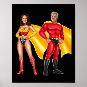Poster Super-heróis Biden & Kamala Harris 2021