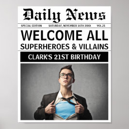 Poster Super-heróis e Festas de aniversário de Villains b