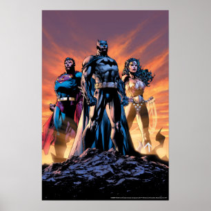 Poster Super-homem, Batman e Trindade Maravilha