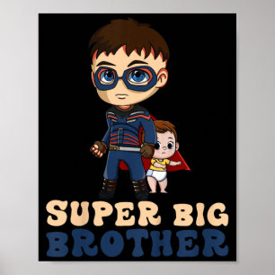 Poster Super Irmão Mais Velho Super-Herói Infantil