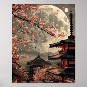 Poster Super Lua em Tóquio Japão