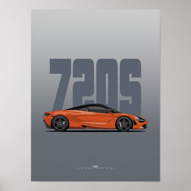Poster Super-Poster de 720S - Açores Laranja (Frente)